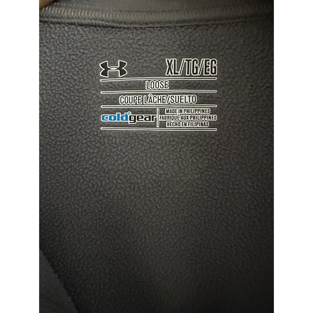 Under Armour Mens ColdGear Full‎ Zip Jacket Gray Fox Sports XL Loose Fit - Picture 8 of 8